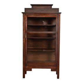 Limbert Style Antique Mission Oak Arts & Crafts Bookcase or China Cabinet, Circa 1905