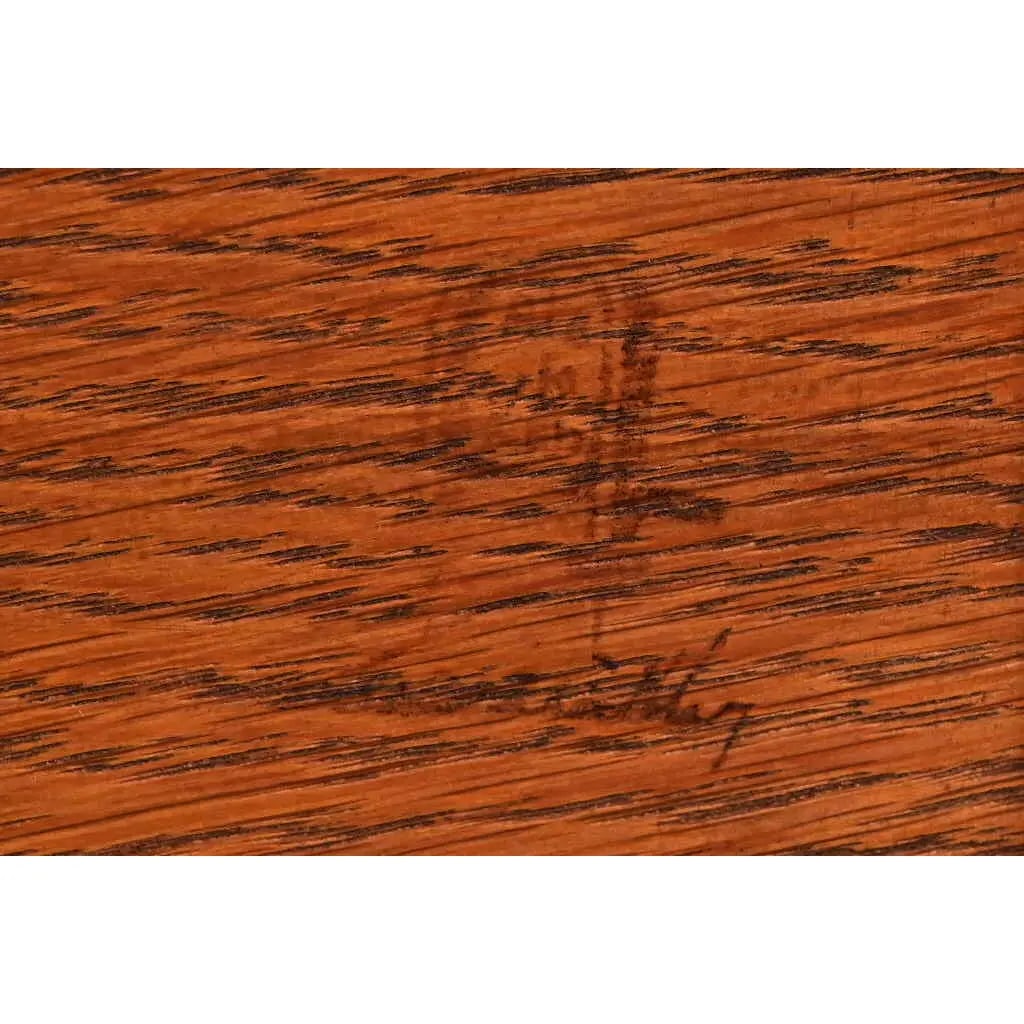 Gustav Stickley Antique Mission Oak Arts & Crafts Ladder Back Dining Chairs With Rush Seats, Pair - 11