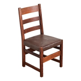 L. & J. G. Stickley Antique Mission Oak Arts & Crafts Desk Chair or Side Chair, Circa 1910