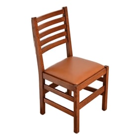 Stickley Mission Oak Arts & Crafts Ladder Back Side Chair, Desk Chair, or Dining Chair