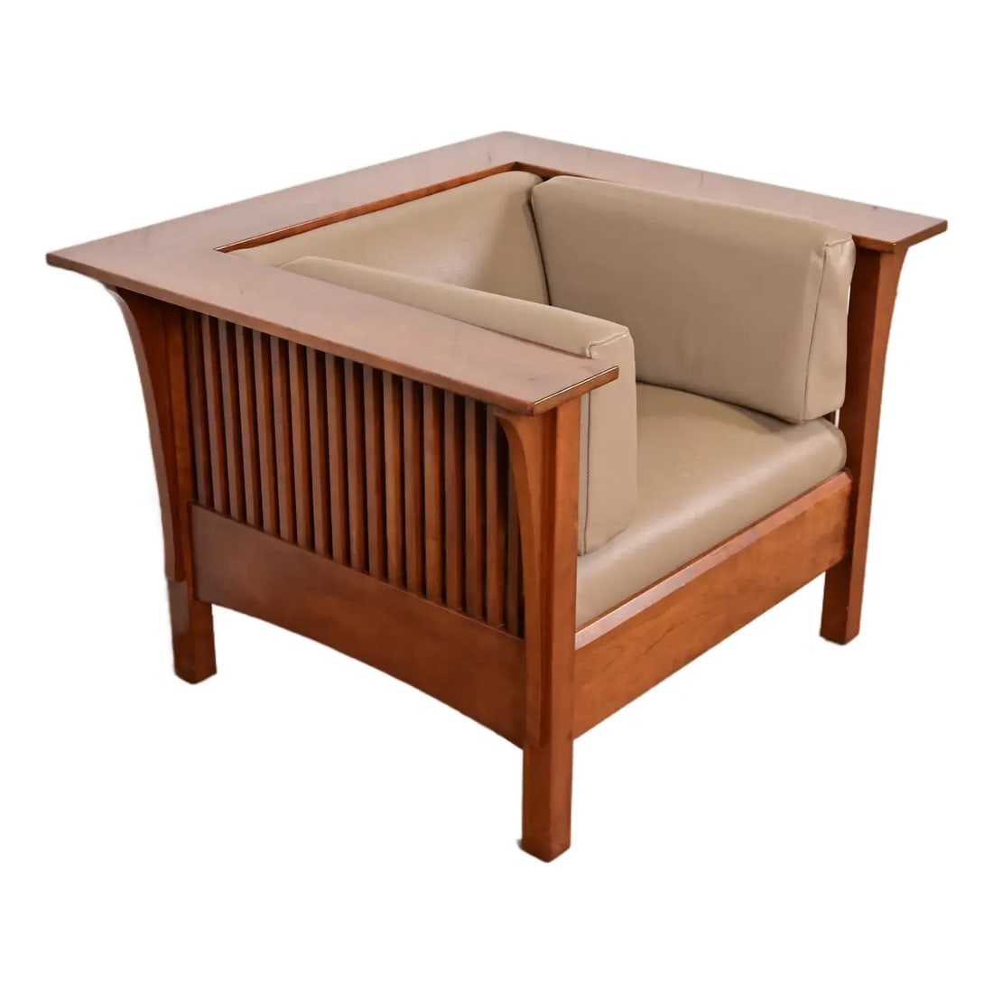 Stickley Mission Arts & Crafts Cherry Wood Spindle Lounge Chair (1 of 12)