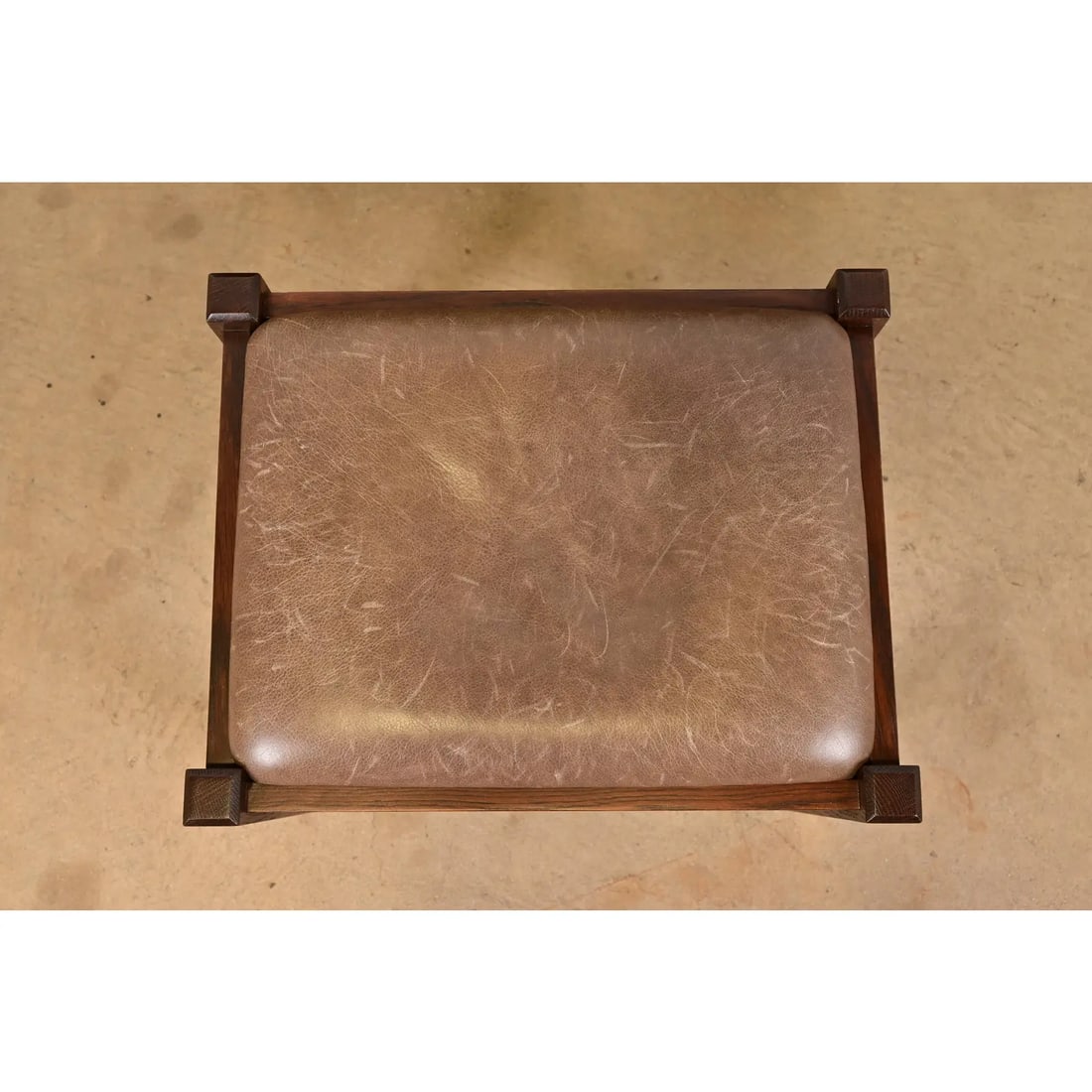 Gustav Stickley Mission Oak Arts & Crafts Bow Arm Reclining Morris Lounge Chair With Ottoman - 8