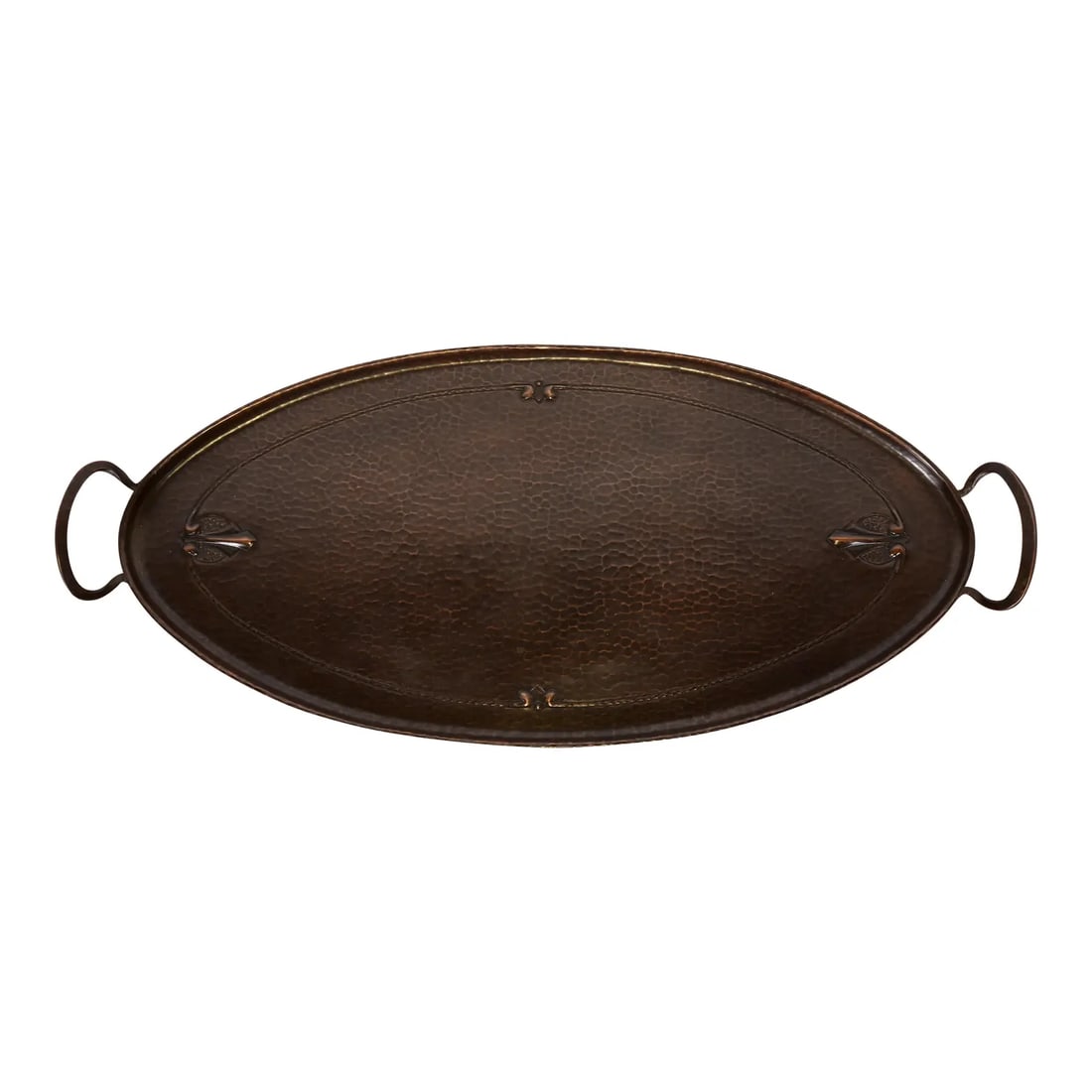 Roycroft Arts & Crafts Hammered Copper Handled Tray (1 of 13)