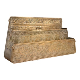 Tiffany Studios New York American Indian Pattern Bronze Letter Rack