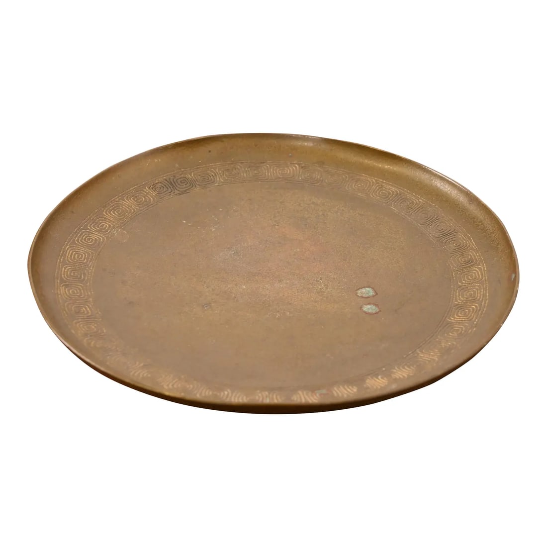 Tiffany Studios New York Bronze Plate With Greek Key Design (1 of 9)