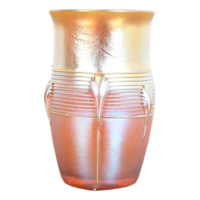 Louis Comfort Tiffany Favrile Iridescent Art Glass Cabinet Vase