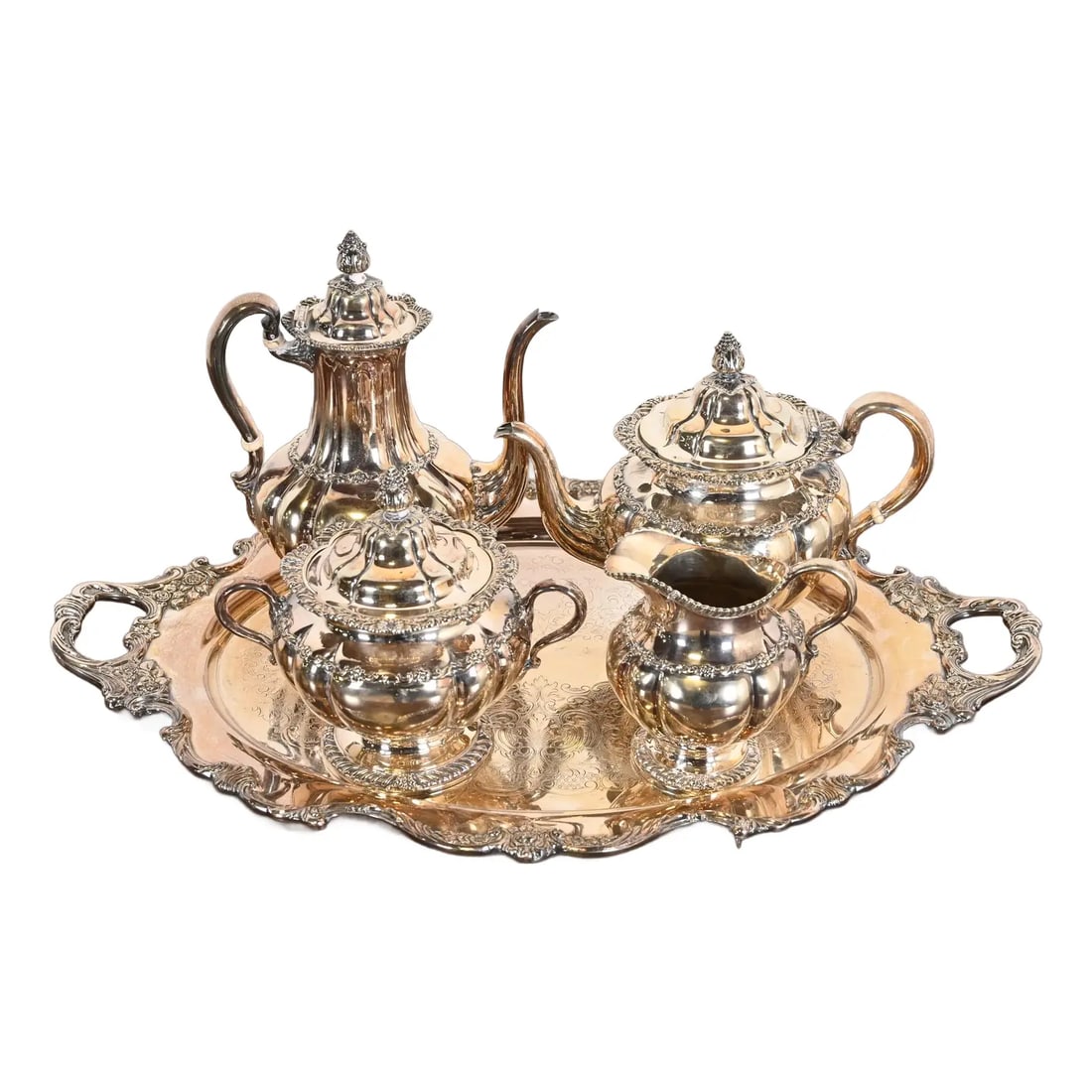 Tiffany & Co. Antique Victorian Silver Plate Coffee or Tea Service Set (1 of 12)