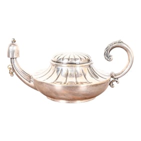 Tiffany & Co. Antique Silverplate Aladdin Lamp Form Table Cigar Lighter