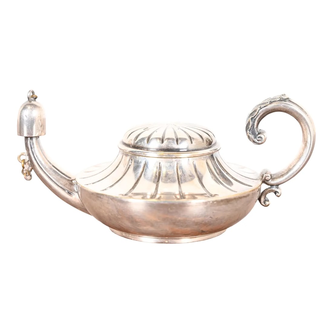 Tiffany & Co. Antique Silverplate Aladdin Lamp Form Table Cigar Lighter (1 of 14)