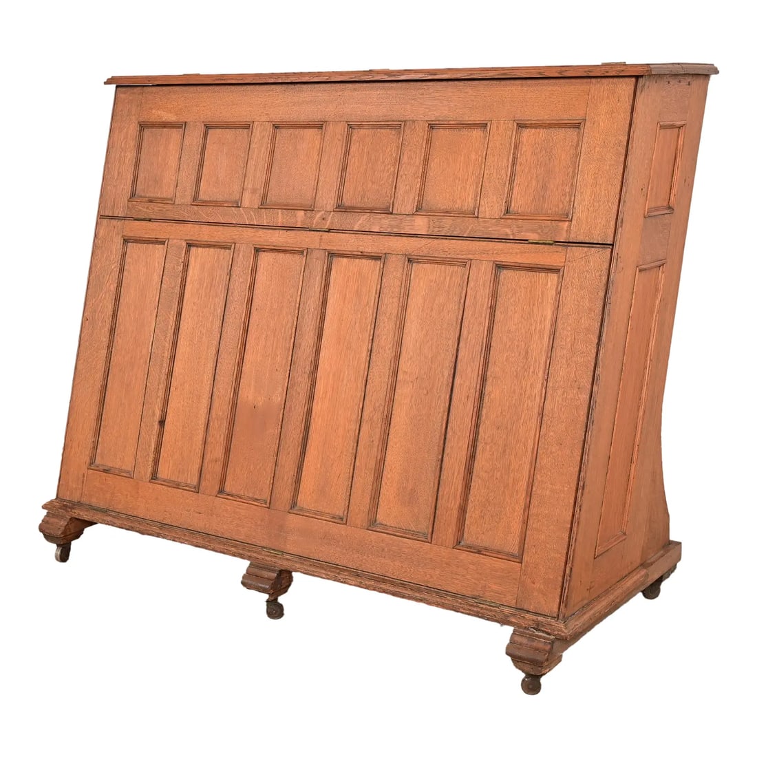 Antique Mission Oak Arts & Crafts Standing Map Case, Circa 1900 (1 of 12)