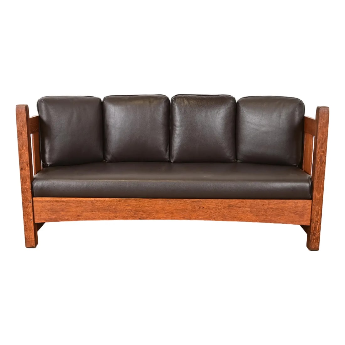 L. & J. G. Stickley Antique Mission Oak Arts & Crafts Settle Sofa, Circa 1910 (1 of 13)