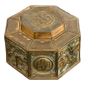 Tiffany Studios New York Bookmark Pattern Bronze Inkwell