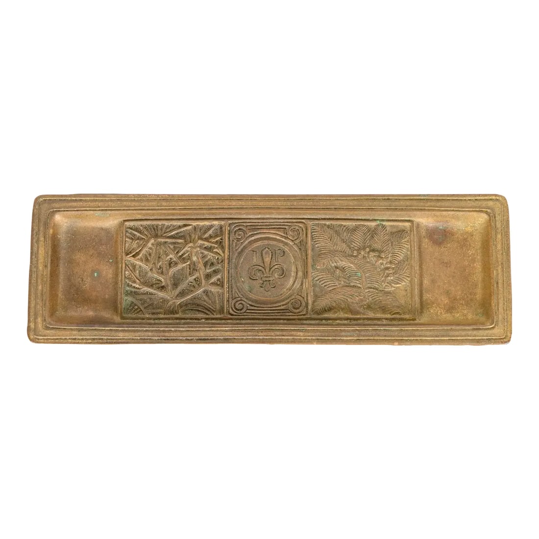 Tiffany Studios New York Bookmark Pattern Bronze Pen Tray (1 of 12)