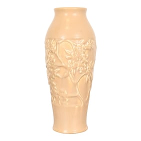 Rookwood Pottery Arts & Crafts Large Glazed Ceramic Dogwood Decorated Vase, 1922