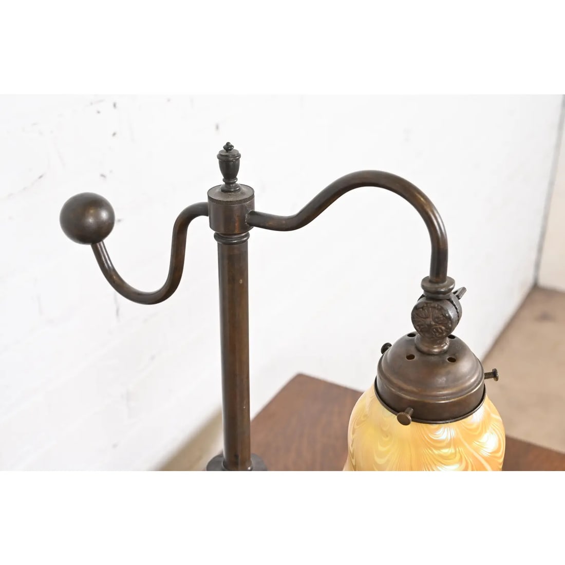 Tiffany Studios Style Art Nouveau Bronze Counterbalance Desk Lamp - 6