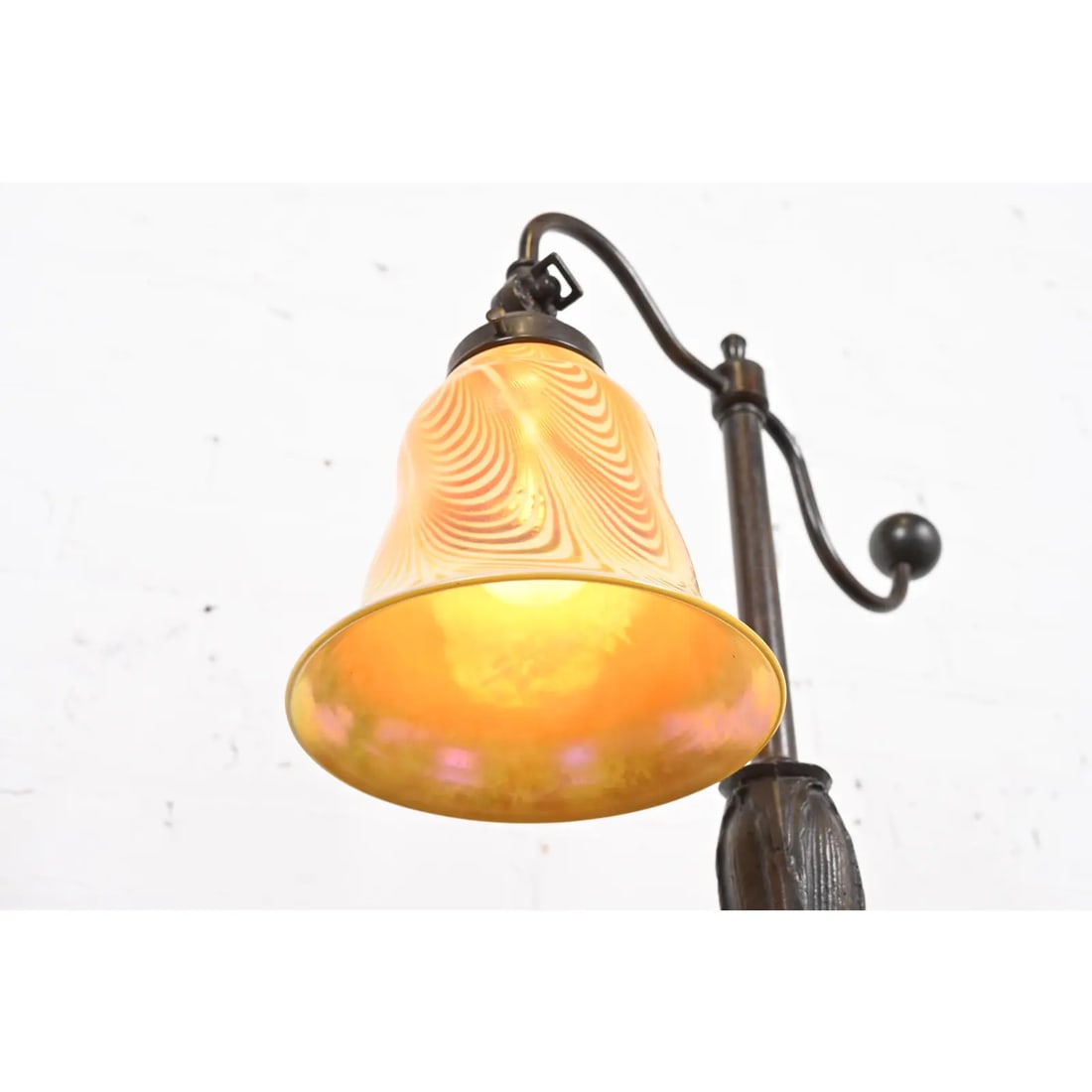 Tiffany Studios Style Art Nouveau Bronze Counterbalance Desk Lamp - 7