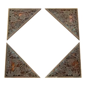 Tiffany Studios New York Grapevine Bronze Blotter Corners