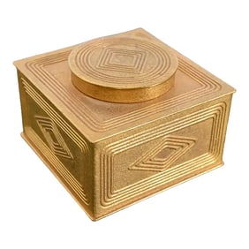 Tiffany Studios New York Graduate Pattern Bronze Doré Inkwell