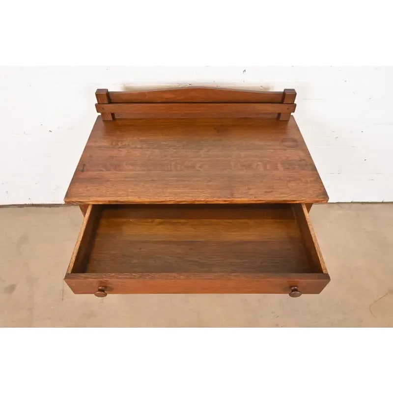 L. & J. G. Stickley Antique Mission Oak Arts & Crafts Buffet Server or Writing Desk, Circa 1900 - 5