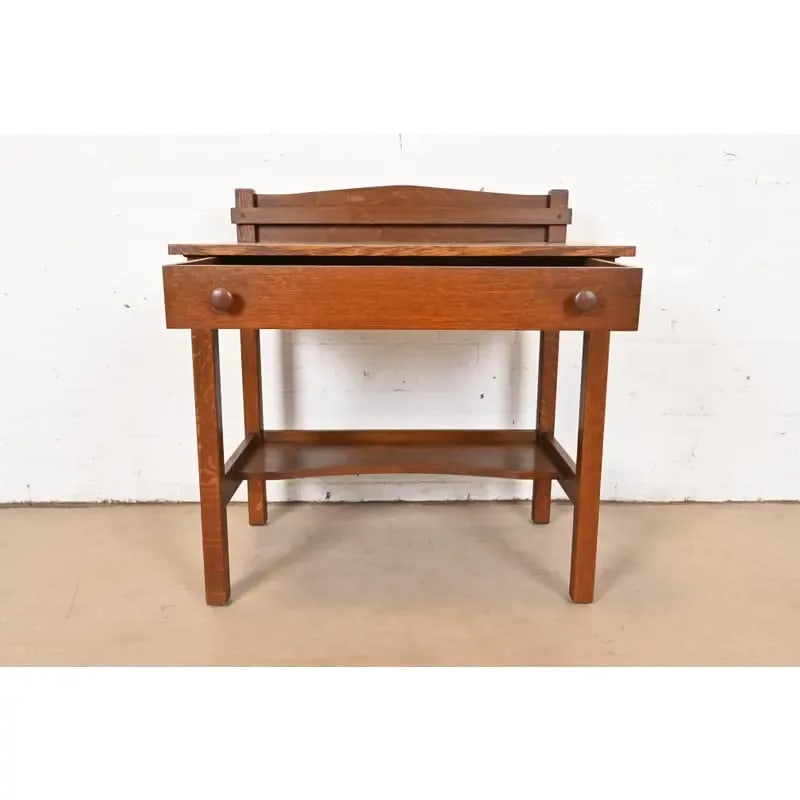L. & J. G. Stickley Antique Mission Oak Arts & Crafts Buffet Server or Writing Desk, Circa 1900 - 6