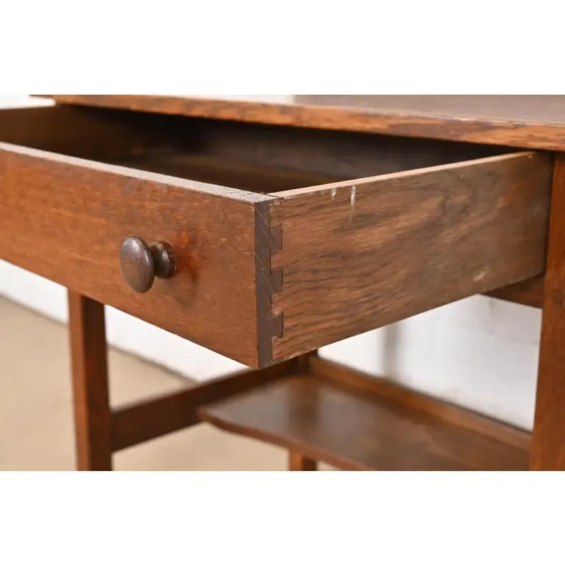 L. & J. G. Stickley Antique Mission Oak Arts & Crafts Buffet Server or Writing Desk, Circa 1900 - 7