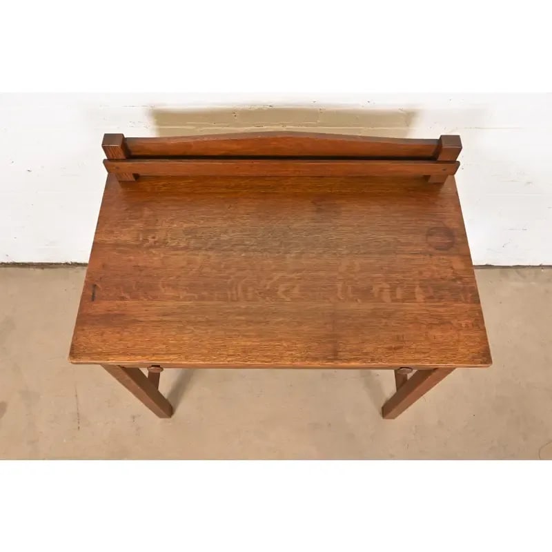 L. & J. G. Stickley Antique Mission Oak Arts & Crafts Buffet Server or Writing Desk, Circa 1900 - 9