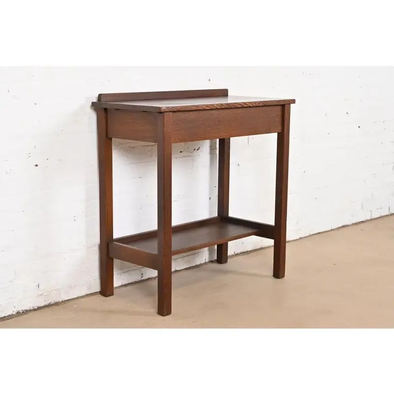 L. & J. G. Stickley Antique Mission Oak Arts & Crafts Server or Writing Desk, Circa 1900 - 11