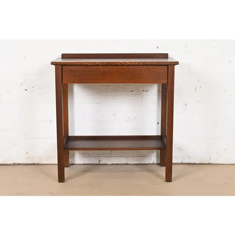 L. & J. G. Stickley Antique Mission Oak Arts & Crafts Server or Writing Desk, Circa 1900 - 3