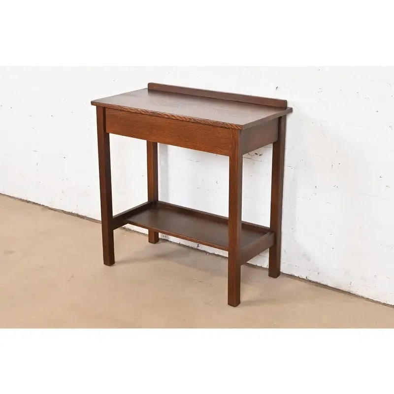 L. & J. G. Stickley Antique Mission Oak Arts & Crafts Server or Writing Desk, Circa 1900 - 4