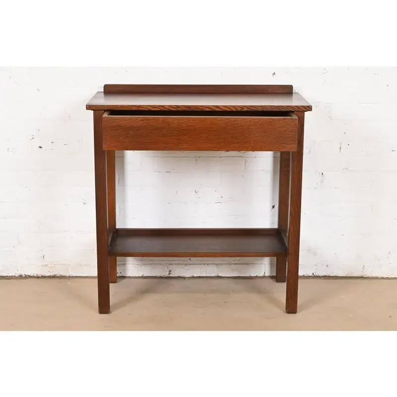 L. & J. G. Stickley Antique Mission Oak Arts & Crafts Server or Writing Desk, Circa 1900 - 5