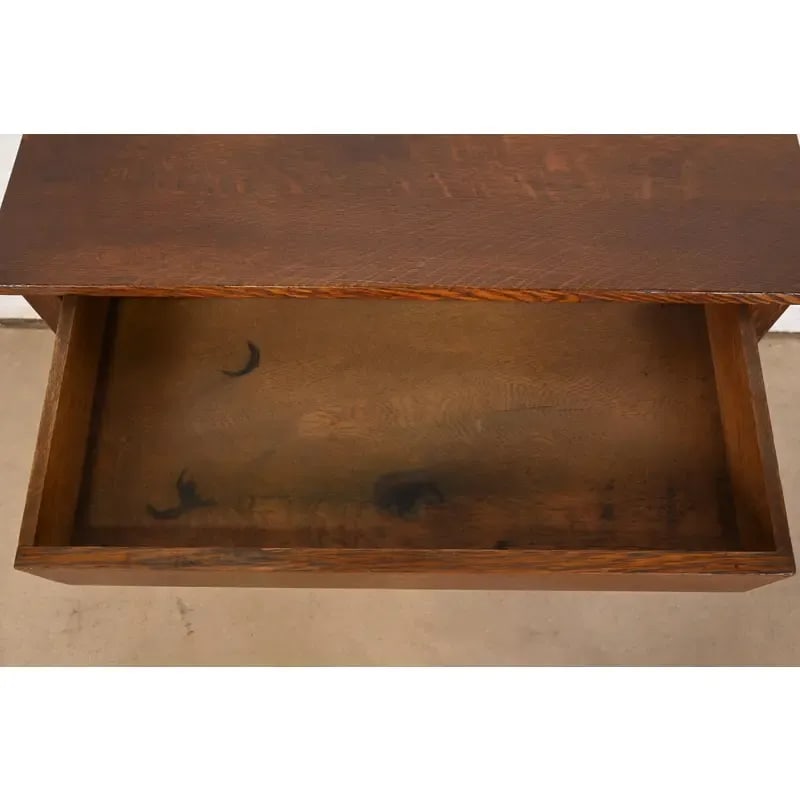 L. & J. G. Stickley Antique Mission Oak Arts & Crafts Server or Writing Desk, Circa 1900 - 7