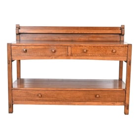 Gustav Stickley Style Mission Oak Arts & Crafts Sideboard or Buffet Server