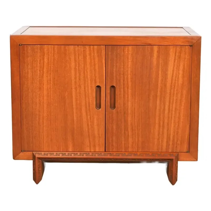 Frank Lloyd Wright for Heritage Henredon Taliesin Mahogany Cabinet, 1950s (1 of 12)