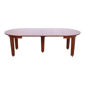 Gustav Stickley Mission Oak Arts & Crafts Extension Dining Table, Newly Restored