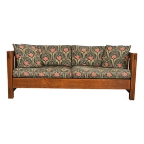 Stickley Mission Oak Arts and Crafts Settle Sofa