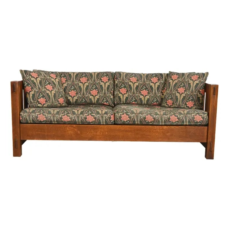 Stickley Mission Oak Arts and Crafts Settle Sofa (1 of 11)