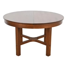 Stickley Antique Mission Oak Arts & Crafts Extension Dining Table, Newly Refinished