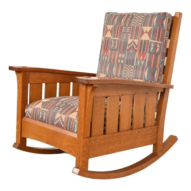 L. & J. G. Stickley Mission Oak Arts & Crafts Rocking Chair (1 of 12)