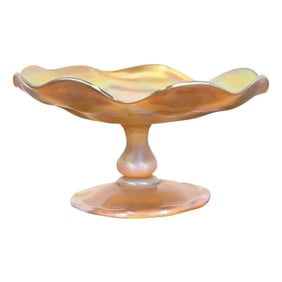 Louis Comfort Tiffany Favrile Iridescent Art Glass Compote Dish or Tazza