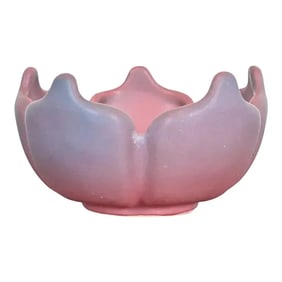 Van Briggle Arts & Crafts Tulip Form Pink and Lavender Glazed Ceramic Bowl, Early 20th Century