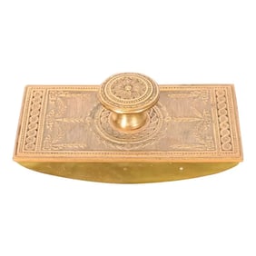 Tiffany Studios New York Adam Bronze Doré Rocker Blotter