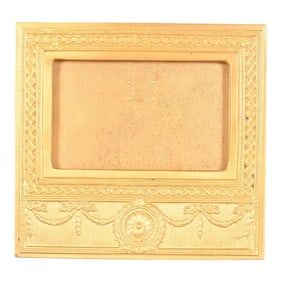 Tiffany Studios New York Adam Bronze Doré Desk Calendar Frame or Picture Frame