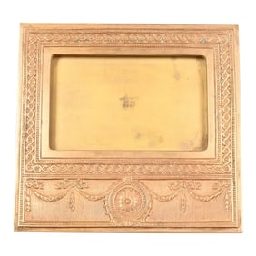 Tiffany Studios New York Adam Bronze Doré Desk Calendar Frame or Picture Frame