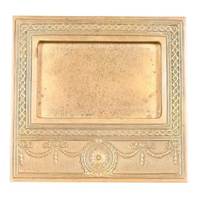 Tiffany Studios New York "Adam" Bronze Doré Desk Calendar Frame or Picture Frame