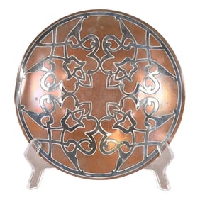 Heintz Arts & Crafts Sterling Silver on Bronze Plate