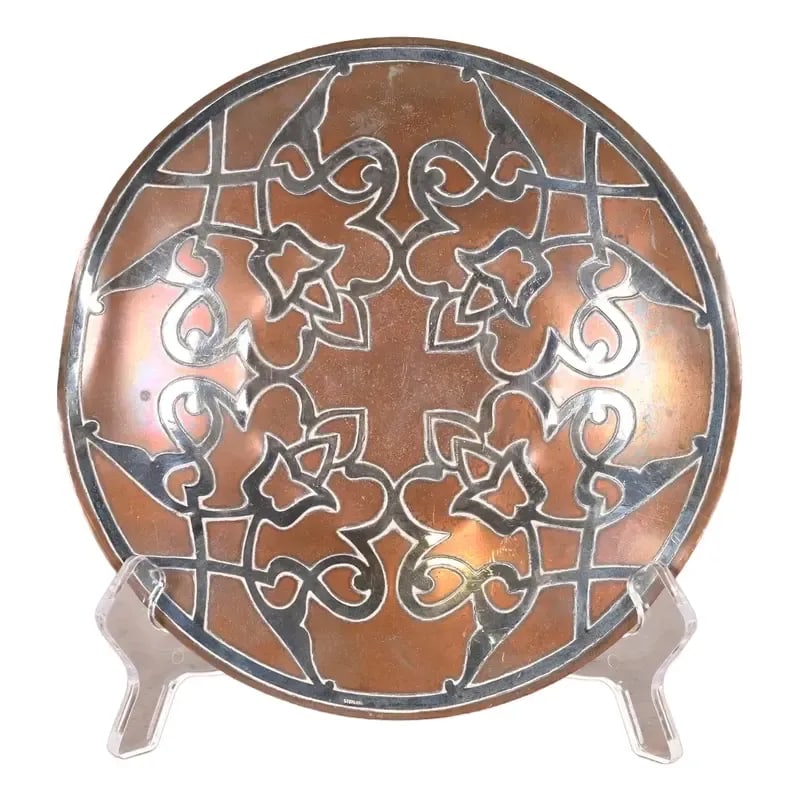 Heintz Arts & Crafts Sterling Silver on Bronze Plate (1 of 10)