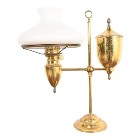 Bradley & Hubbard Antique Arts & Crafts Brass Student Lamp