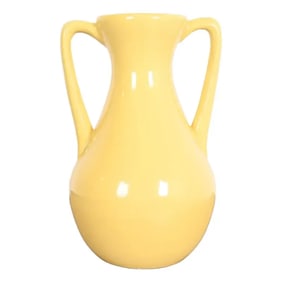 Roseville Pottery Arts & Crafts Large Yellow Glazed Handled Art Pottery Jug or Vase, 1930s
