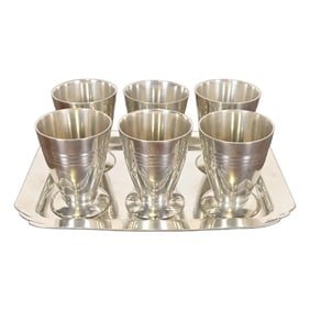 Karl Kipp Art Deco Pewter Cocktail Set, Circa 1920s