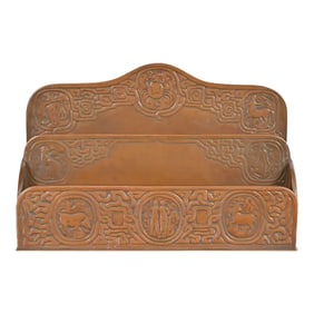 Tiffany Studios New York Zodiac Bronze Letter Rack